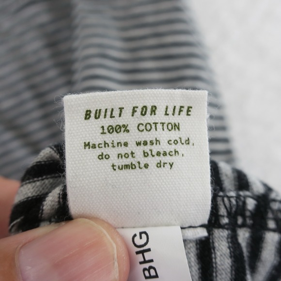 H Goose Polo Shirt Mens Large Black Gray Striped Cotton Trusted Field‎ Companion - Picture 8 of 11